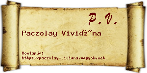 Paczolay Viviána névjegykártya